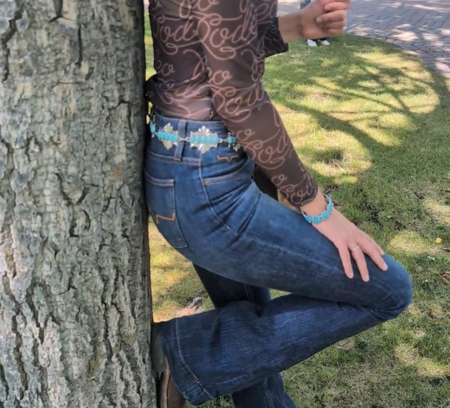 'Rodeo' Mesh Long Sleeve Women's Shirt