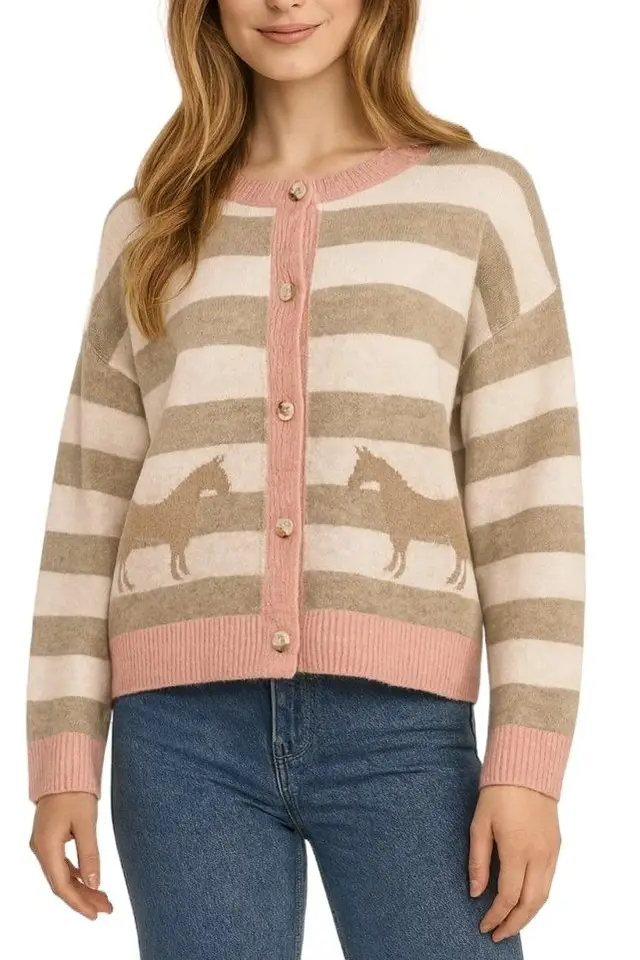 Horse Knit Stripe Sweaters
